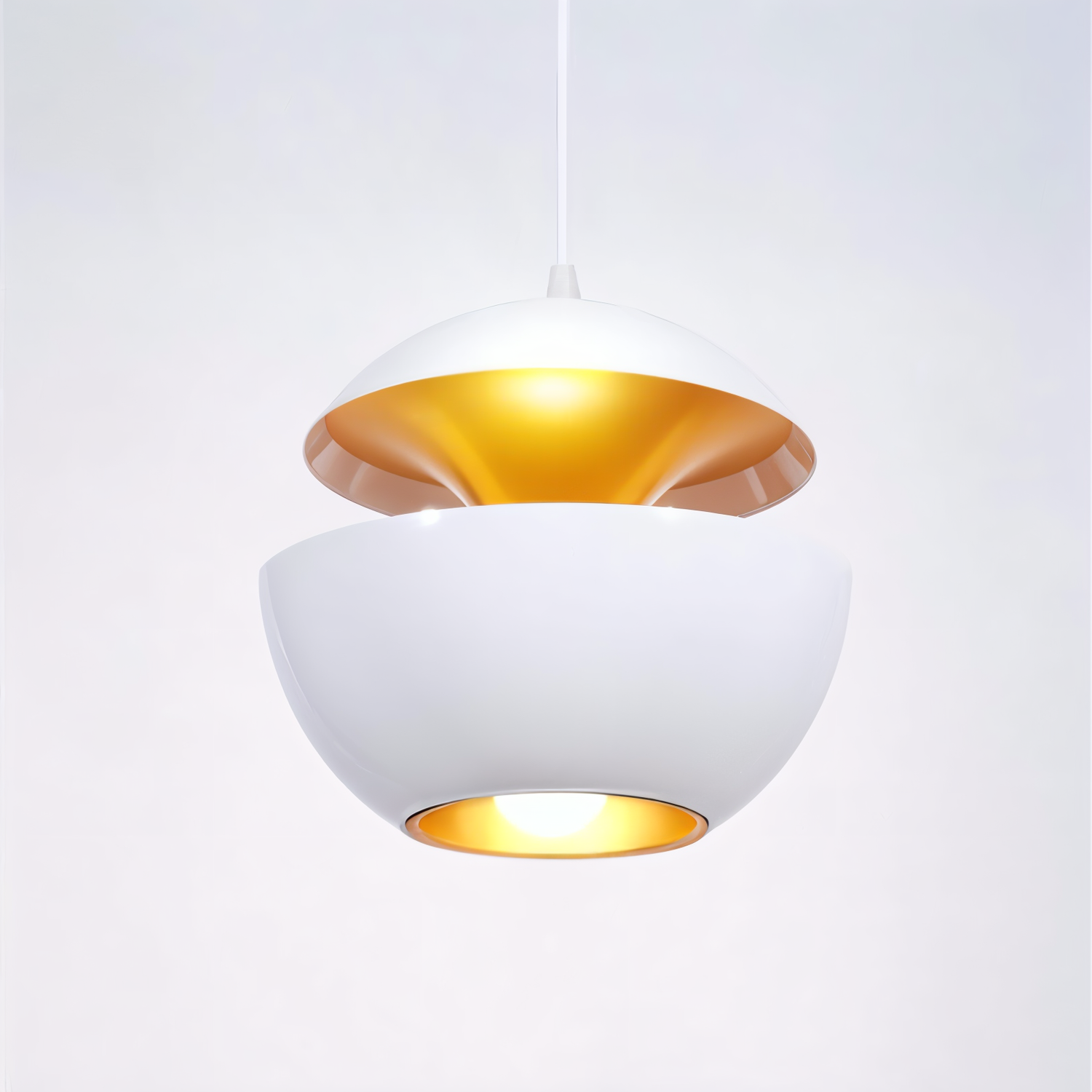 AppleGlow Taklampa – Konstnärlig E27 Taklampa i svart-vitt med solsdesign