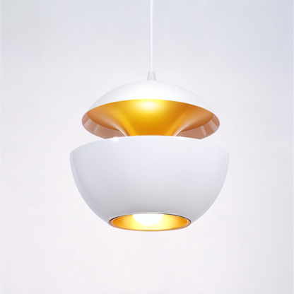AppleGlow Taklampa – Konstnärlig E27 Taklampa i svart-vitt med solsdesign