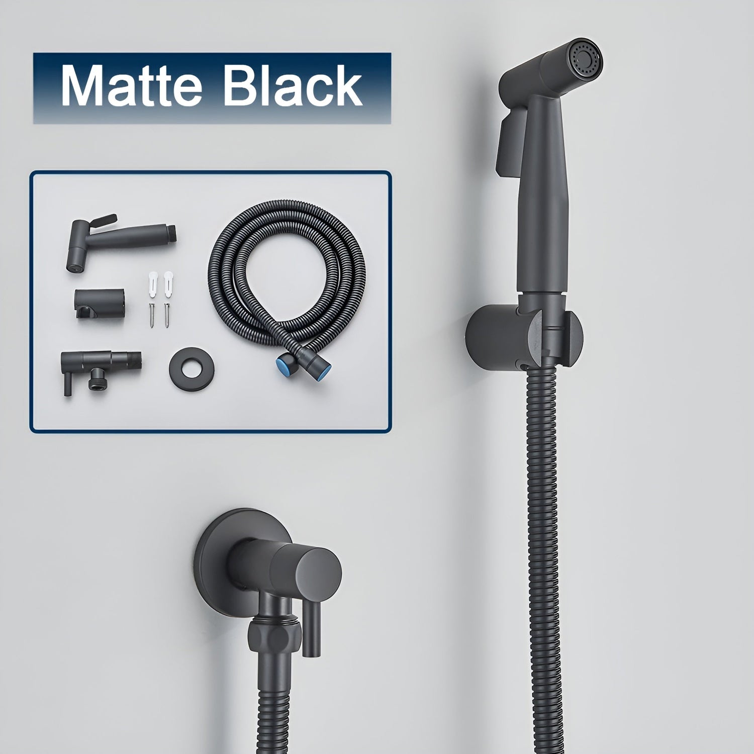 AquaGleam | Rostfri bidet-sprayhuvud med väggmontering – Hygienisk &amp; Hållbar
