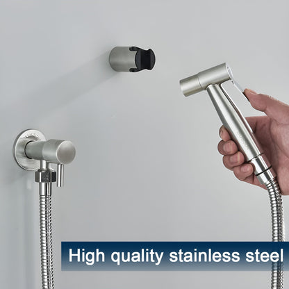 AquaGleam | Rostfri bidet-sprayhuvud med väggmontering – Hygienisk &amp; Hållbar