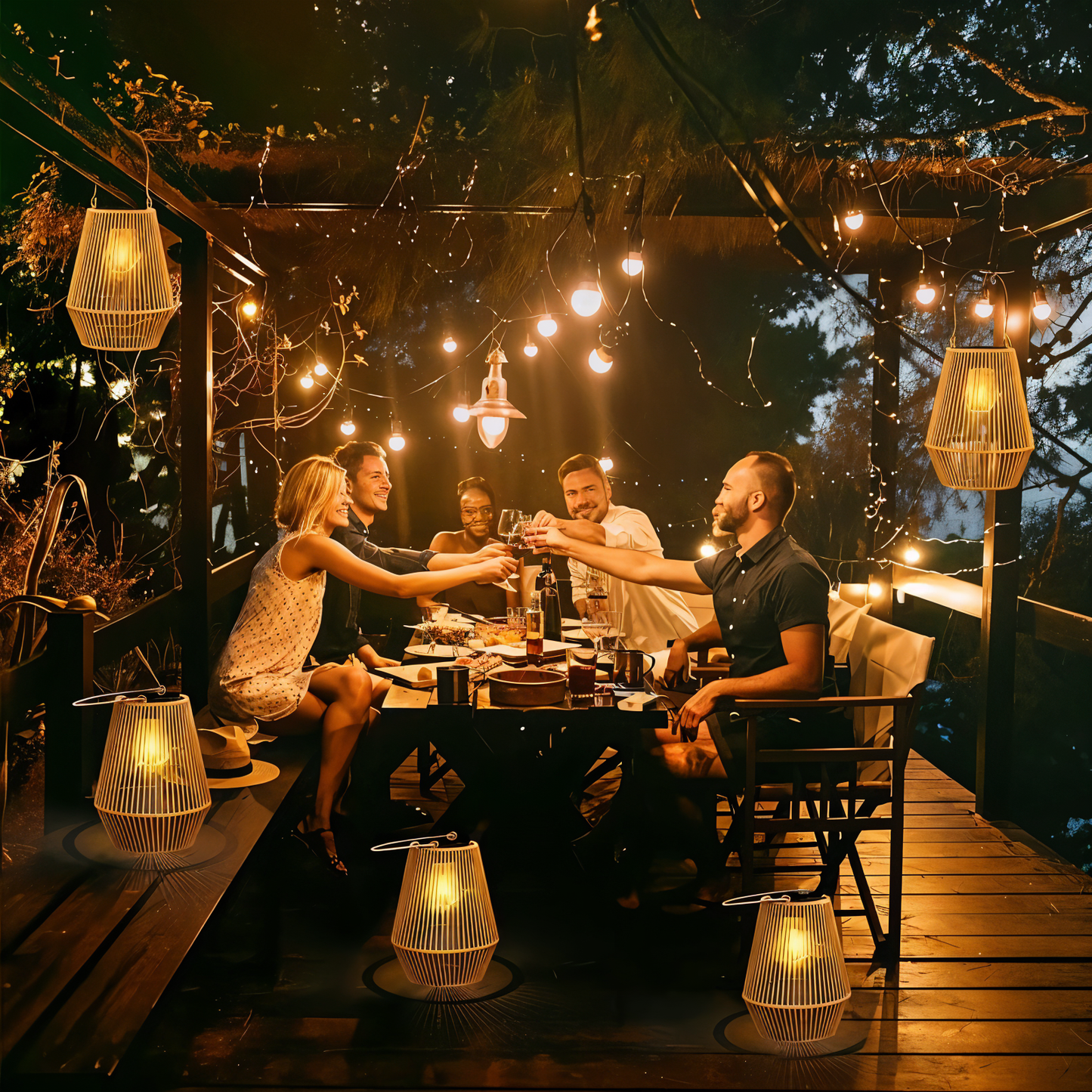 Carvallo – Elegant Hängande Lantern med Tidlös Rattan Charm