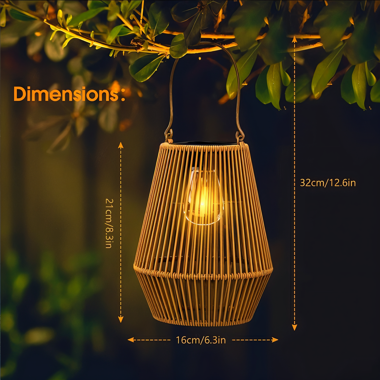Carvallo – Elegant Hängande Lantern med Tidlös Rattan Charm