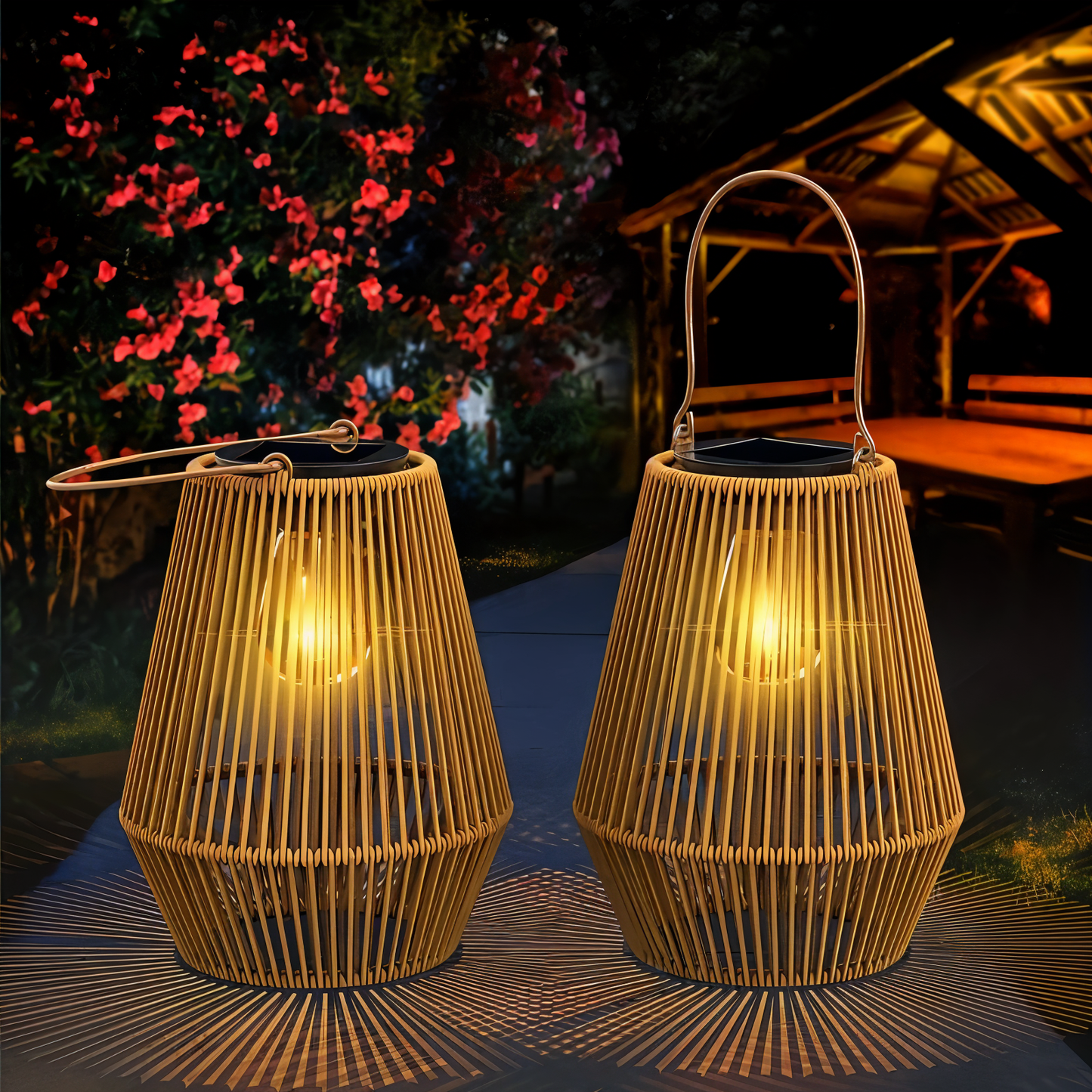 Carvallo – Elegant Hängande Lantern med Tidlös Rattan Charm