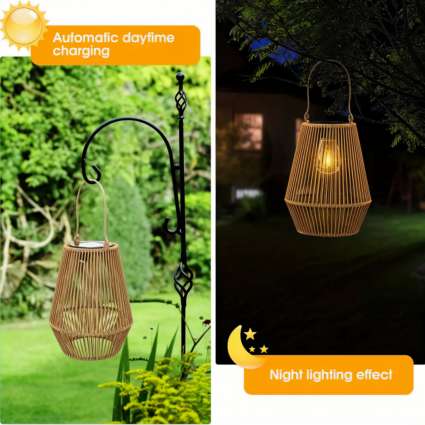 Carvallo – Elegant Hängande Lantern med Tidlös Rattan Charm