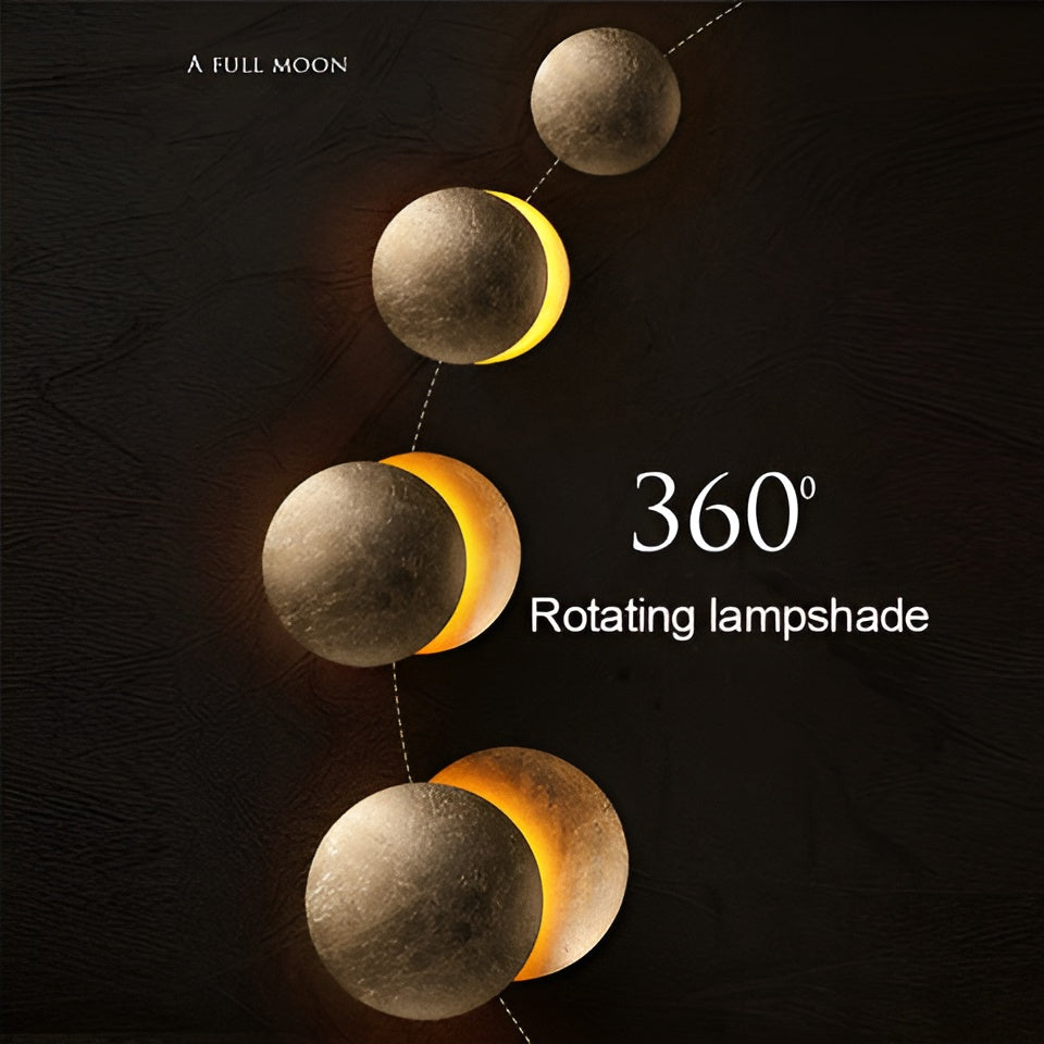 Lunara Halo | 360° roterbar LED-vägglampa med ambient ljus