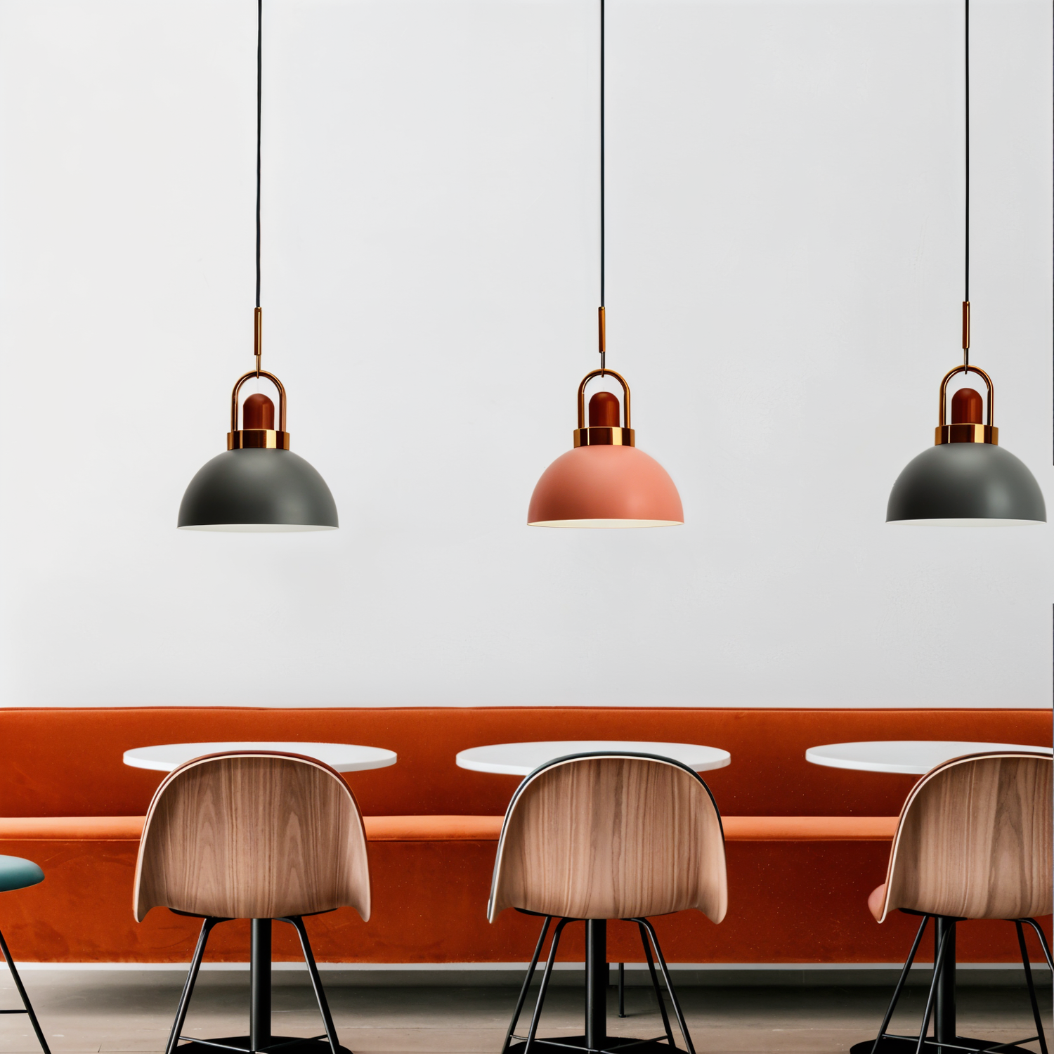 LumiMacaron Lampa | Nordisk metallhänglampa med LED, modern Macaron-design