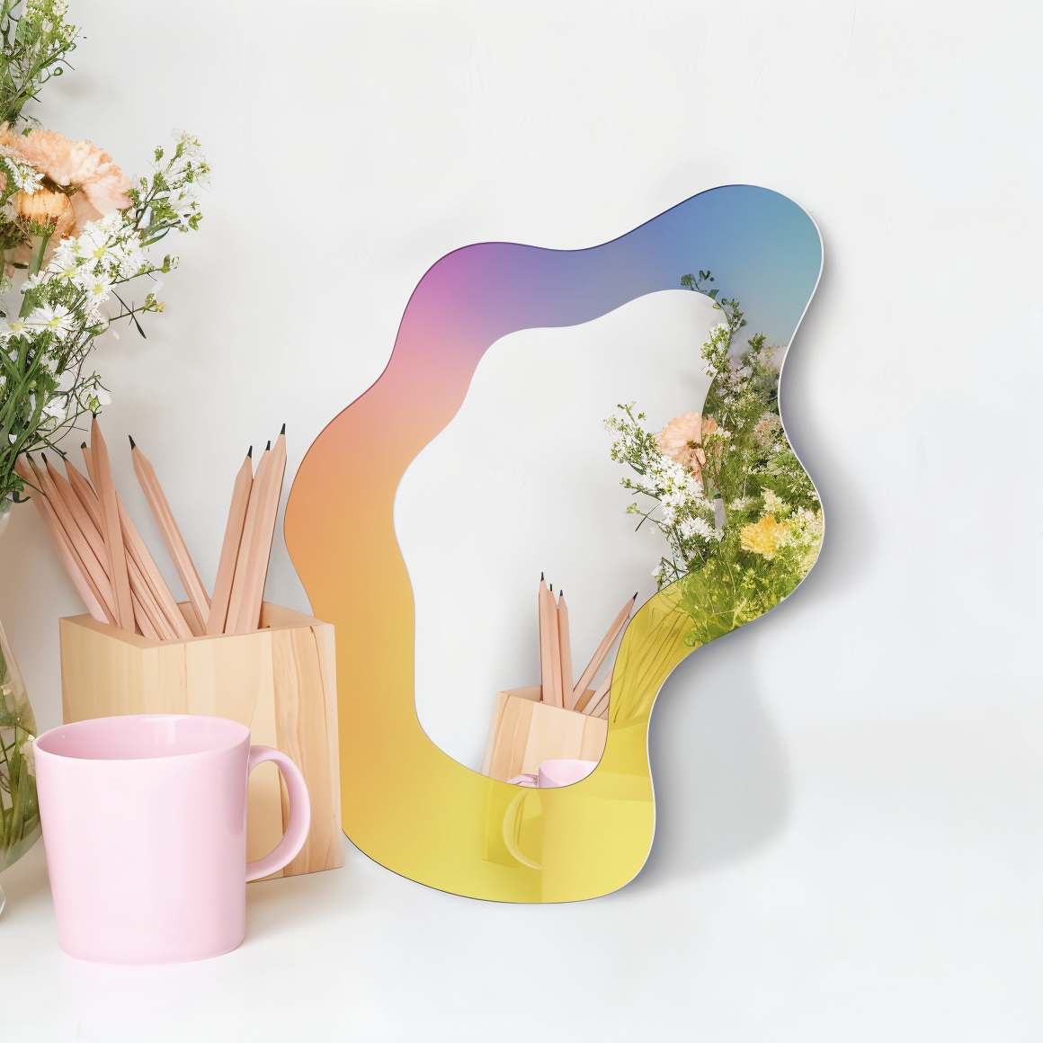 ReflectaForm – Geometrisk spegel med modern layout och konstnärliga vinklar