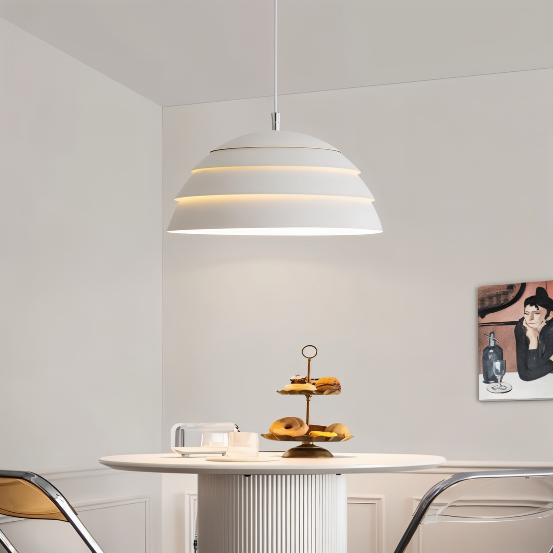 Lunava | Minimalistisk pendellampa med kupolskärm