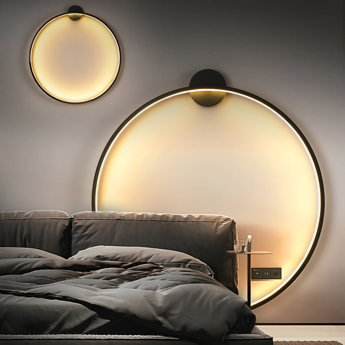 Luminös Cirkellampa - Modern Minimalistisk LED Rund Vägglampa