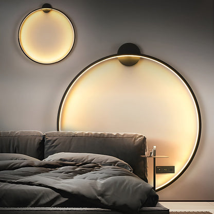 Luminös Cirkellampa - Modern Minimalistisk LED Rund Vägglampa