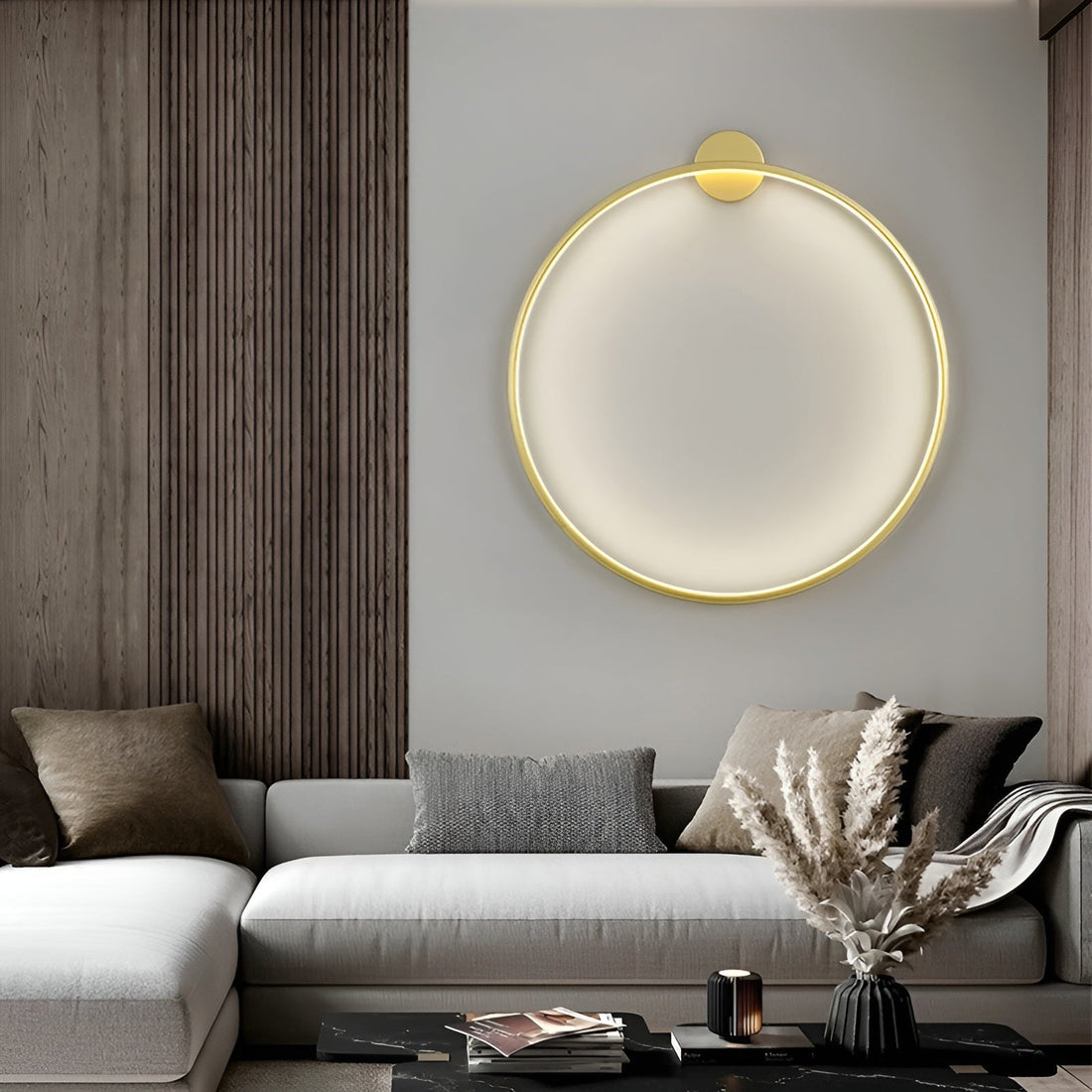 Luminös Cirkellampa - Modern Minimalistisk LED Rund Vägglampa