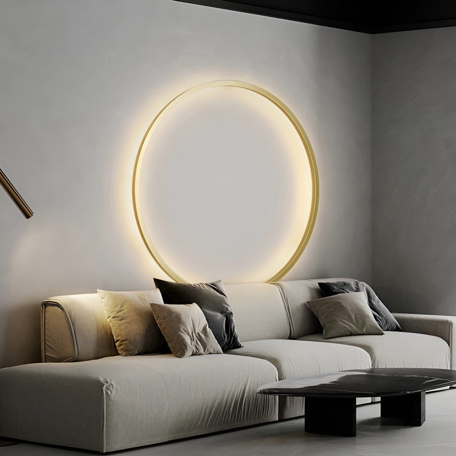 Luminös Cirkellampa - Modern Minimalistisk LED Rund Vägglampa