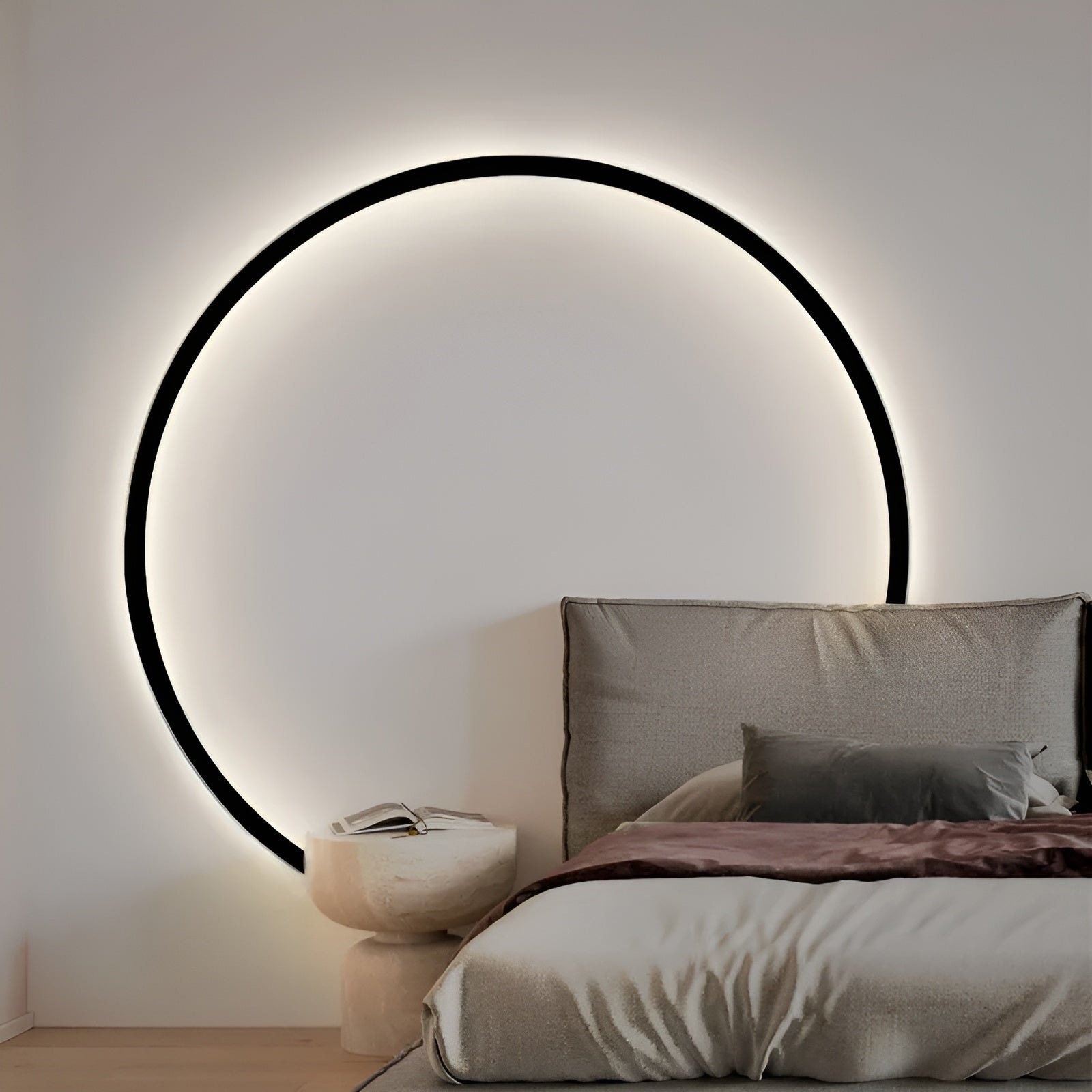 Luminös Cirkellampa - Modern Minimalistisk LED Rund Vägglampa