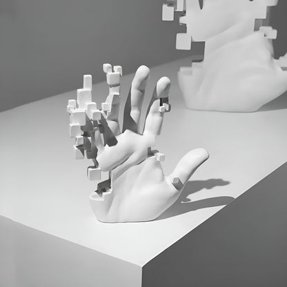 MosaicTouch - Abstrakt handstaty för modern inredning