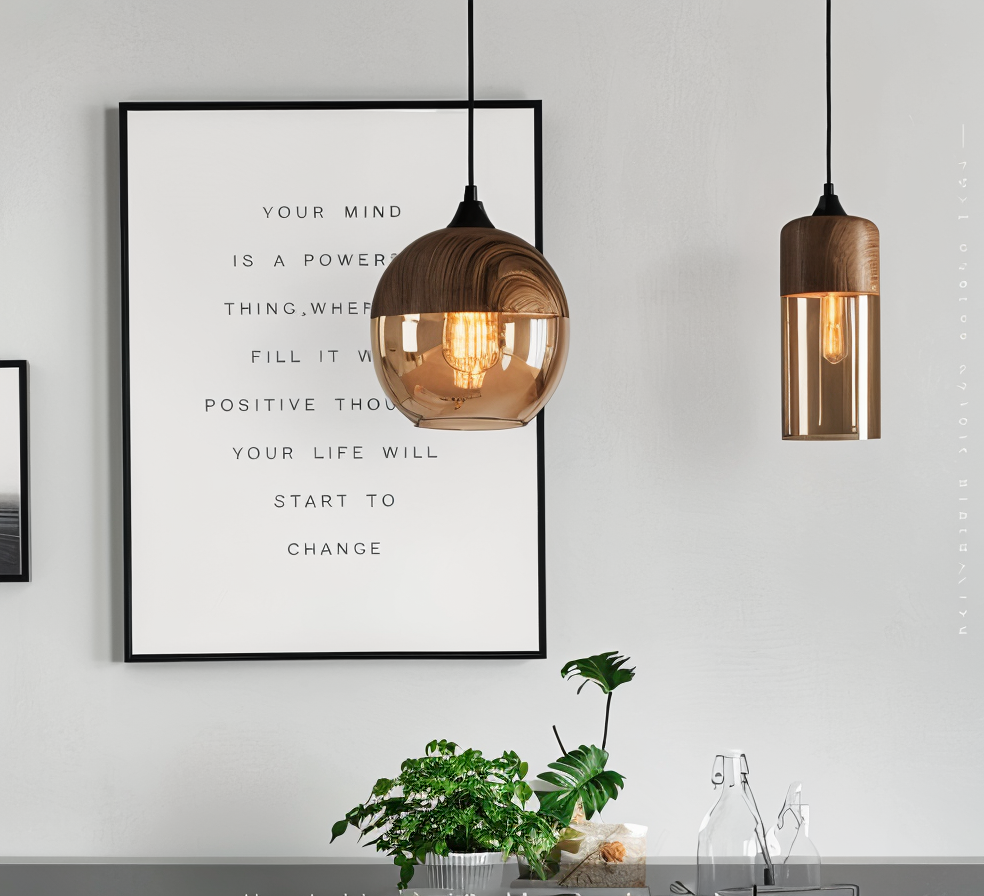 Nordic Gleam – Modern Retro Glas Hänglampa i Loftstil
