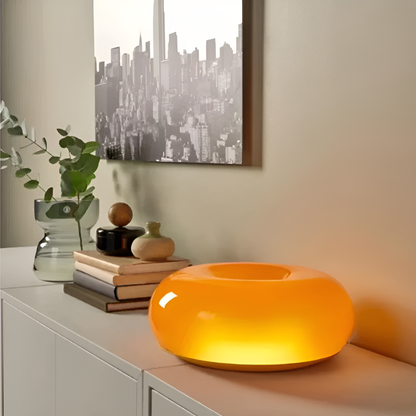 Orange Donut Lampa - Stilig Vägglampa och Bordslampa