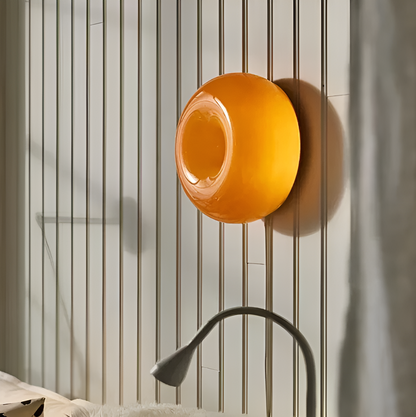 Orange Donut Lampa - Stilig Vägglampa och Bordslampa