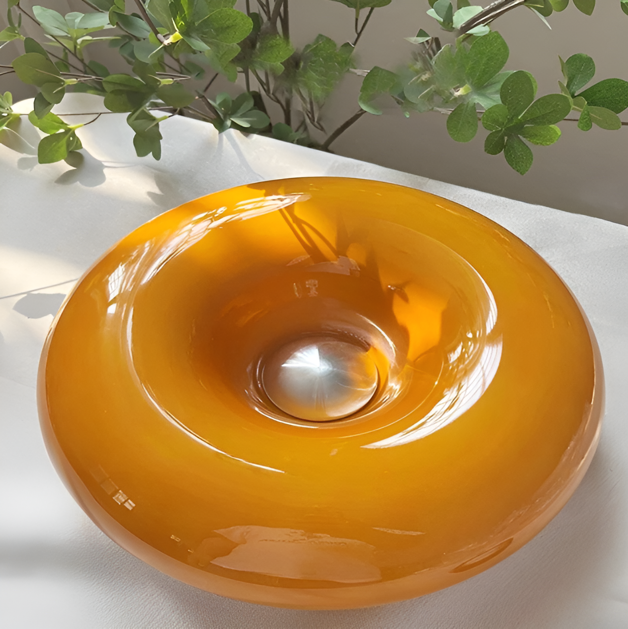 Orange Donut Lampa - Stilig Vägglampa och Bordslampa