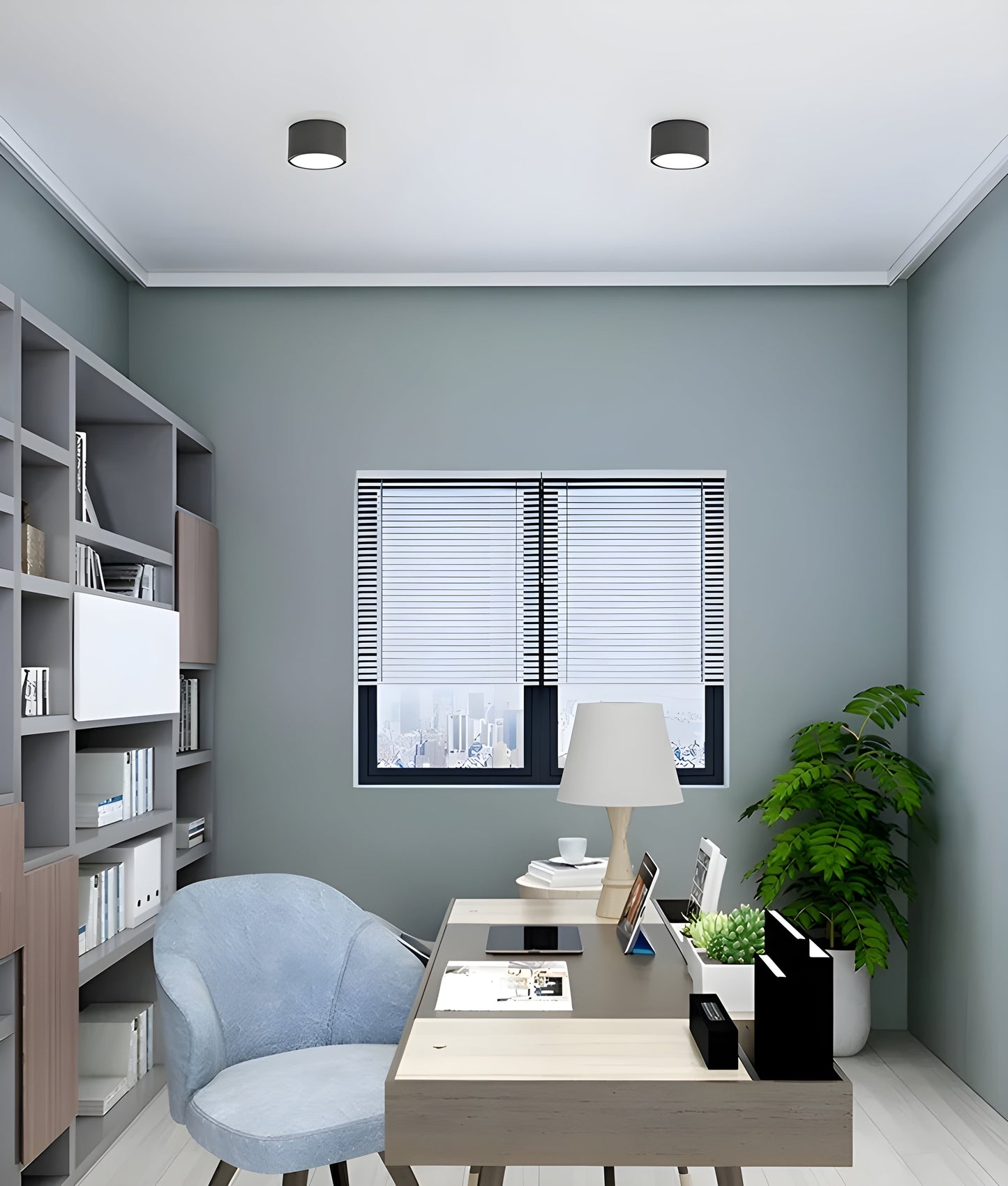 LED-taklampa i cylindrisk form – Varmt ljus i vintagestil industriell design | Med dekorativ detalj i trä