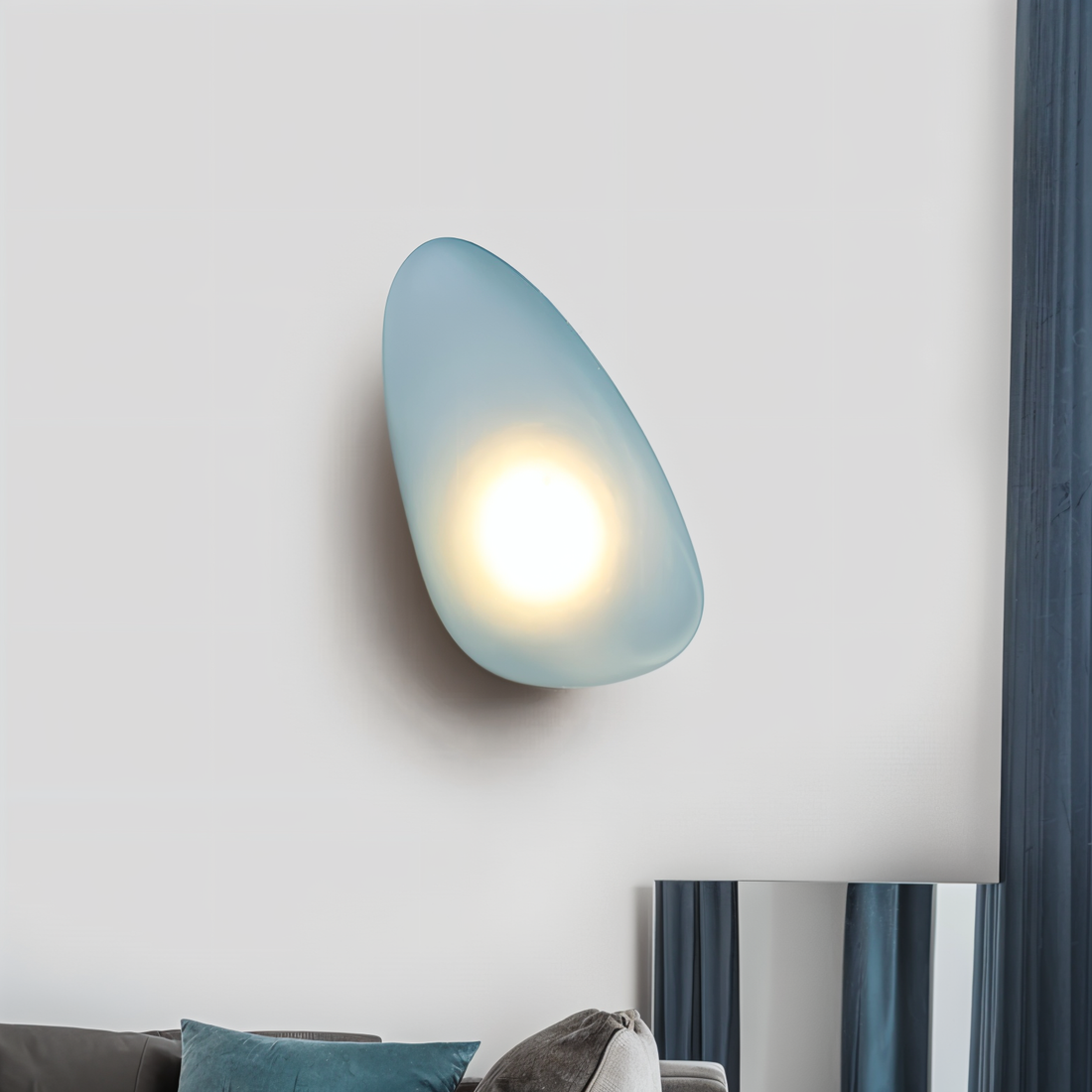 PebbleHue Vägglampa - LED Vägglampa i Glas i Nordisk Stil