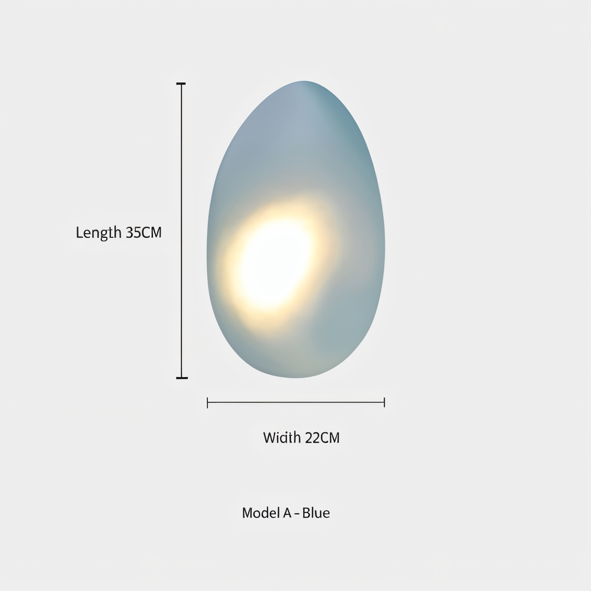 PebbleHue Vägglampa - LED Vägglampa i Glas i Nordisk Stil