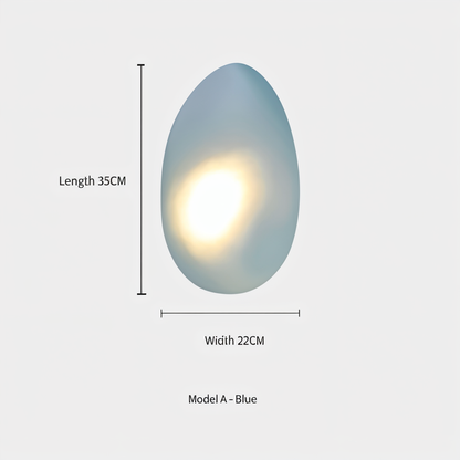 PebbleHue Vägglampa - LED Vägglampa i Glas i Nordisk Stil