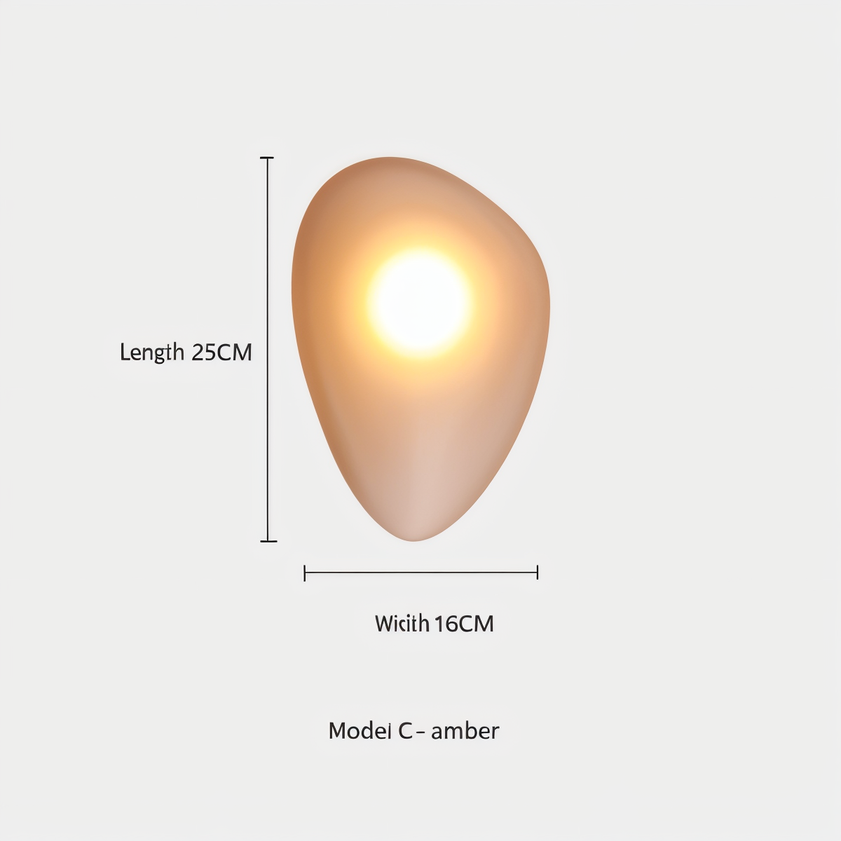 PebbleHue Vägglampa - LED Vägglampa i Glas i Nordisk Stil