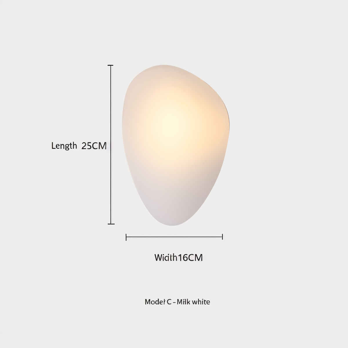 PebbleHue Vägglampa - LED Vägglampa i Glas i Nordisk Stil