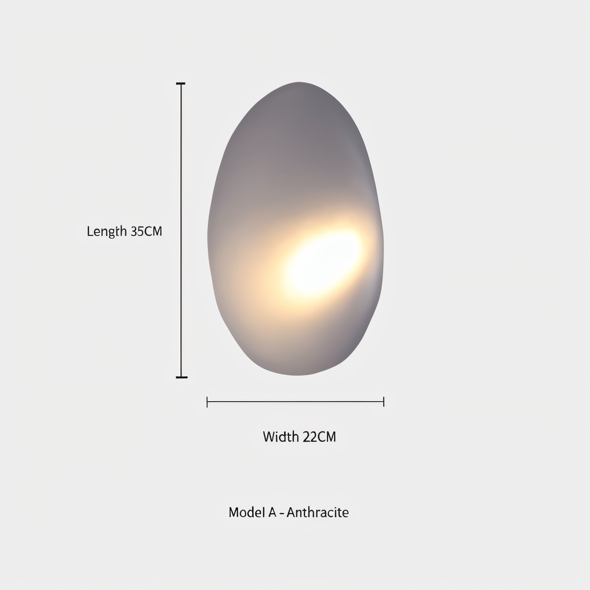 PebbleHue Vägglampa - LED Vägglampa i Glas i Nordisk Stil