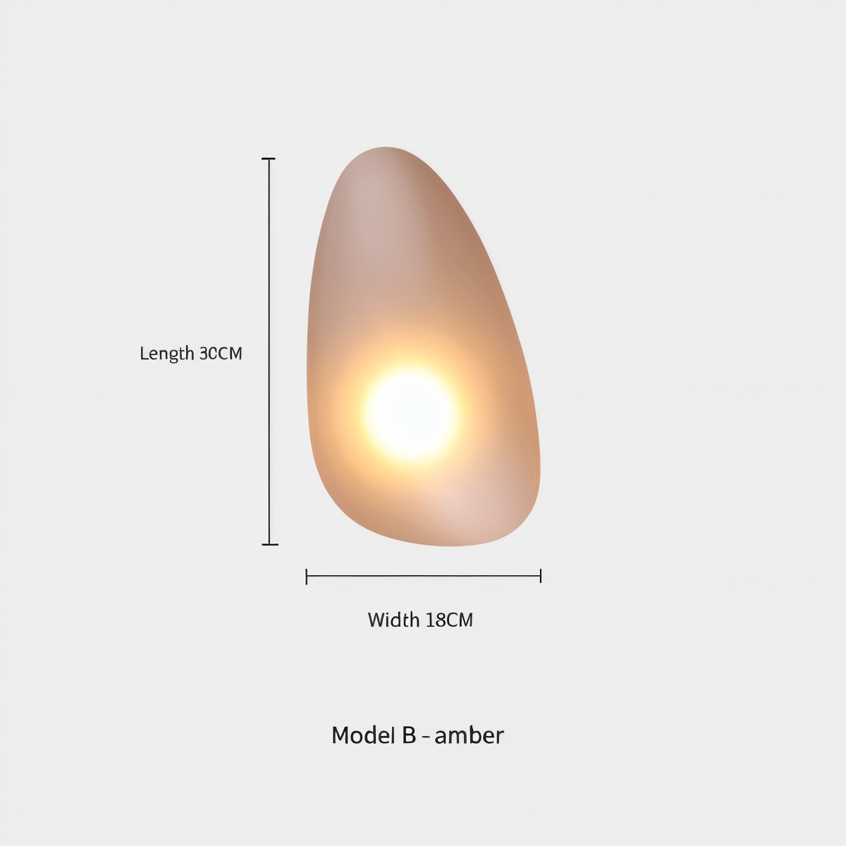 PebbleHue Vägglampa - LED Vägglampa i Glas i Nordisk Stil