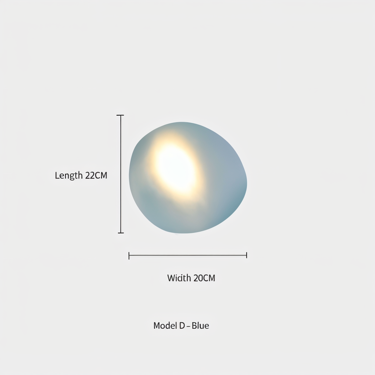 PebbleHue Vägglampa - LED Vägglampa i Glas i Nordisk Stil