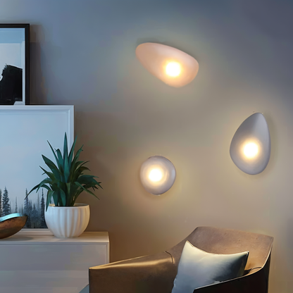 PebbleHue Vägglampa - LED Vägglampa i Glas i Nordisk Stil