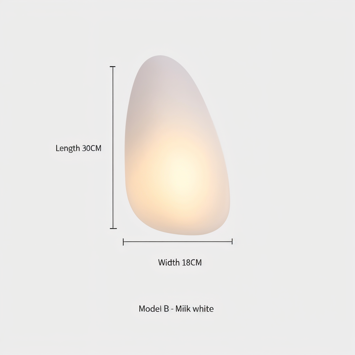 PebbleHue Vägglampa - LED Vägglampa i Glas i Nordisk Stil