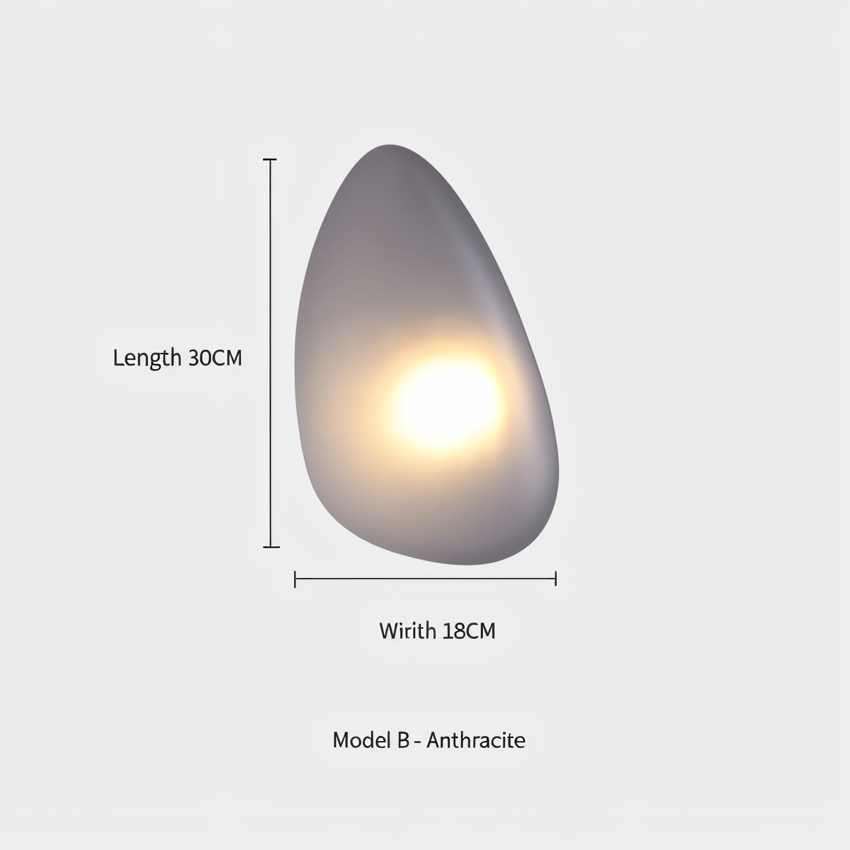 PebbleHue Vägglampa - LED Vägglampa i Glas i Nordisk Stil