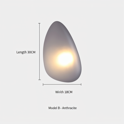 PebbleHue Vägglampa - LED Vägglampa i Glas i Nordisk Stil