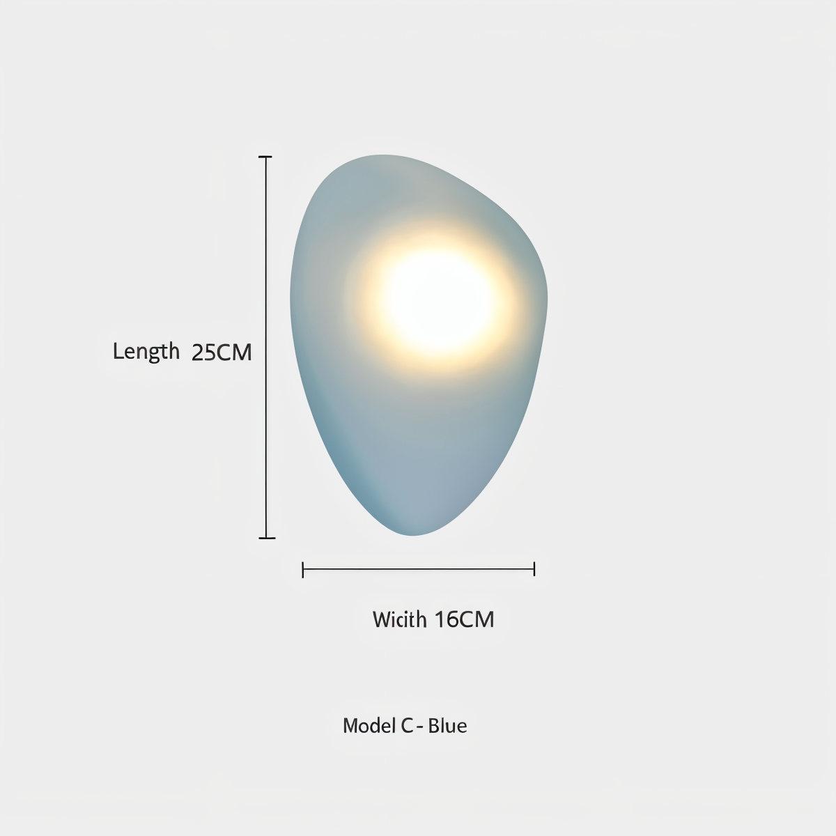 PebbleHue Vägglampa - LED Vägglampa i Glas i Nordisk Stil