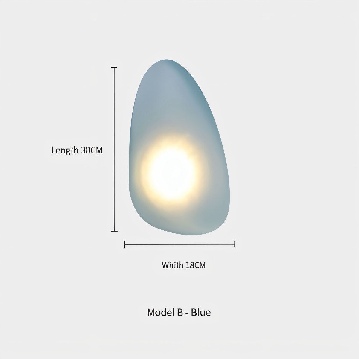 PebbleHue Vägglampa - LED Vägglampa i Glas i Nordisk Stil