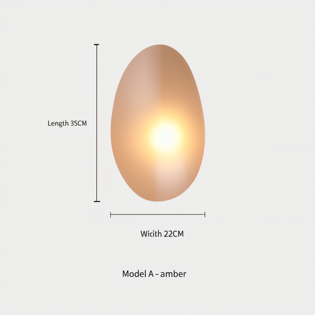 PebbleHue Vägglampa - LED Vägglampa i Glas i Nordisk Stil