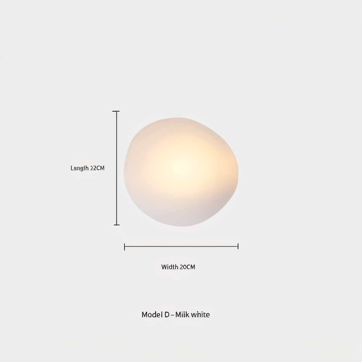 PebbleHue Vägglampa - LED Vägglampa i Glas i Nordisk Stil