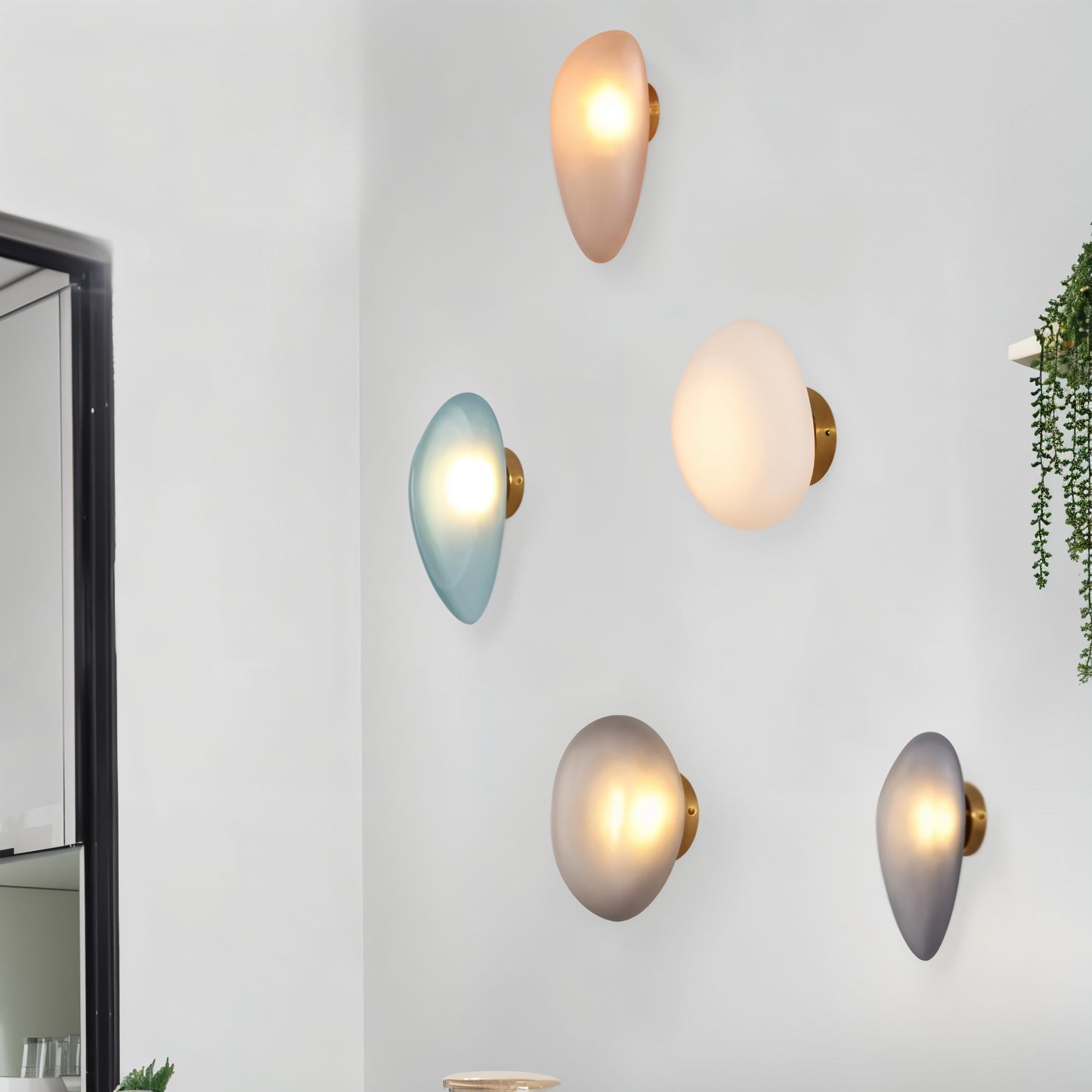 PebbleHue Vägglampa - LED Vägglampa i Glas i Nordisk Stil