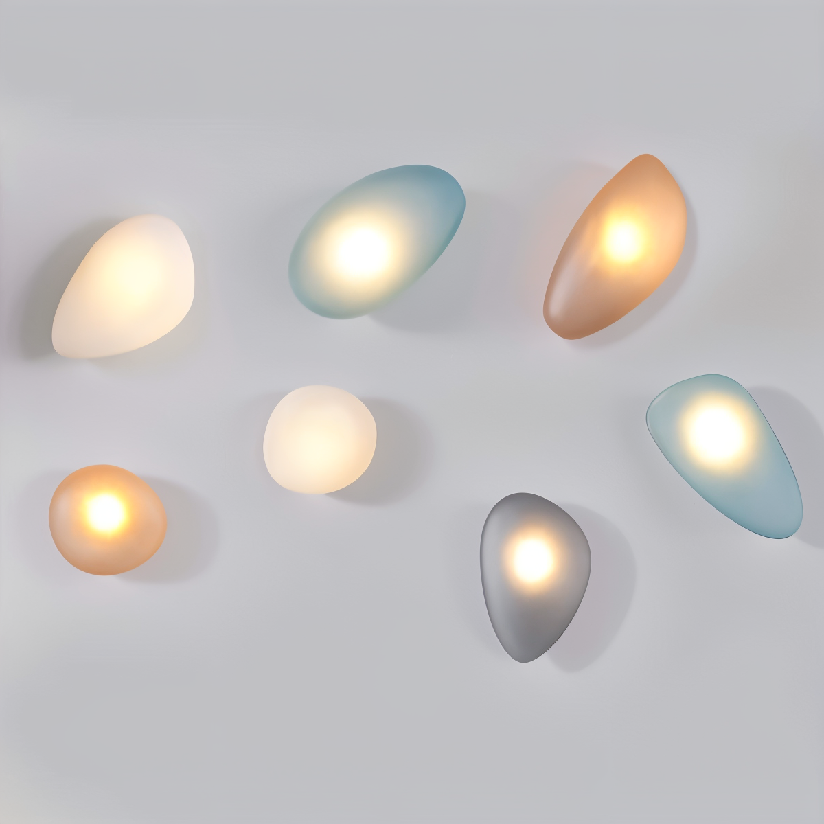 PebbleHue Vägglampa - LED Vägglampa i Glas i Nordisk Stil