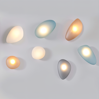 PebbleHue Vägglampa - LED Vägglampa i Glas i Nordisk Stil