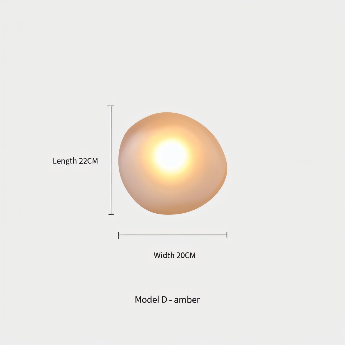 PebbleHue Vägglampa - LED Vägglampa i Glas i Nordisk Stil