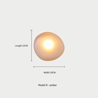 PebbleHue Vägglampa - LED Vägglampa i Glas i Nordisk Stil
