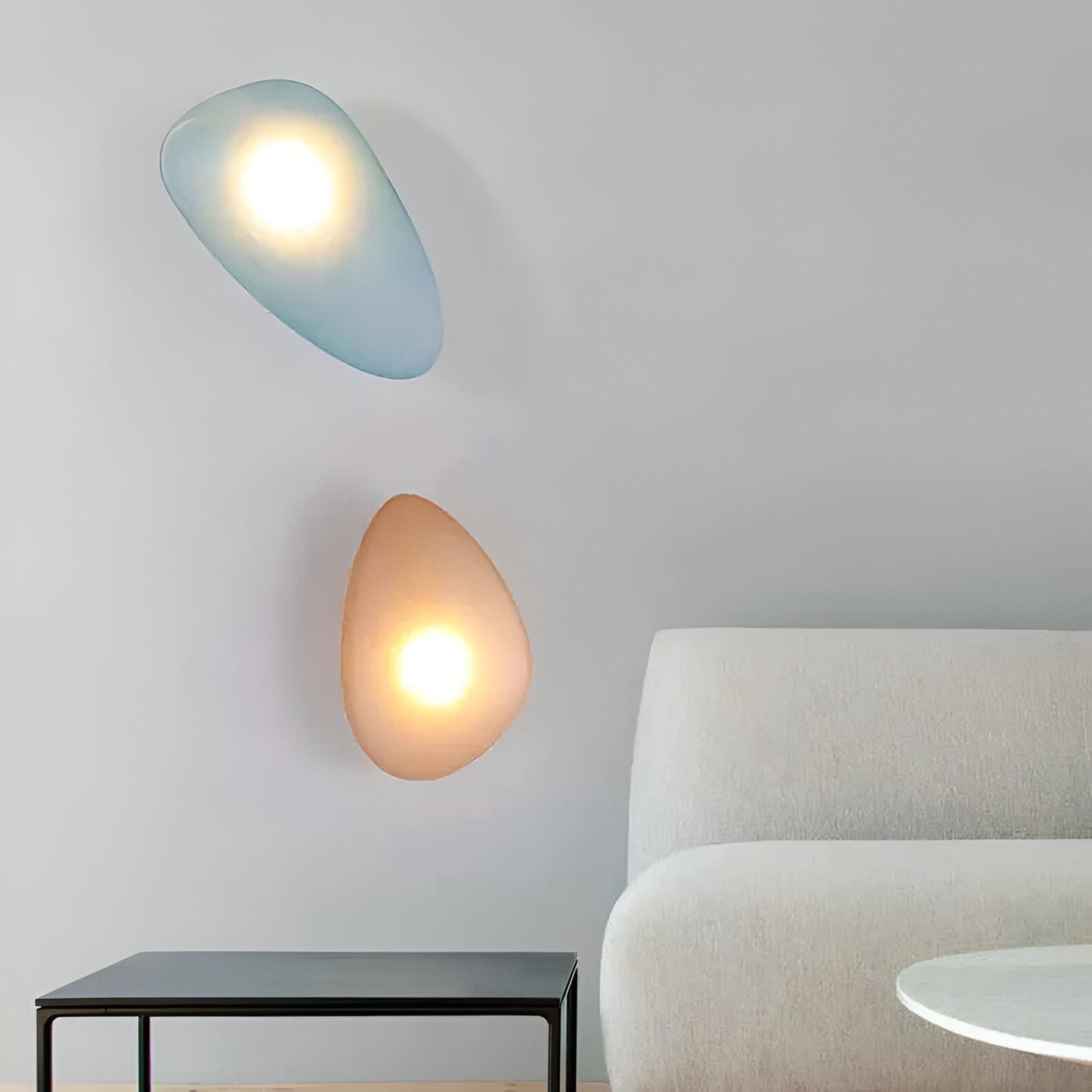 PebbleHue Vägglampa - LED Vägglampa i Glas i Nordisk Stil