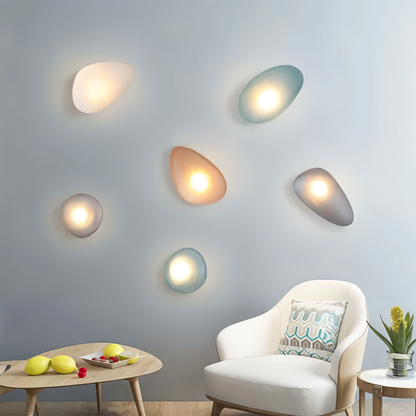 PebbleHue Vägglampa - LED Vägglampa i Glas i Nordisk Stil