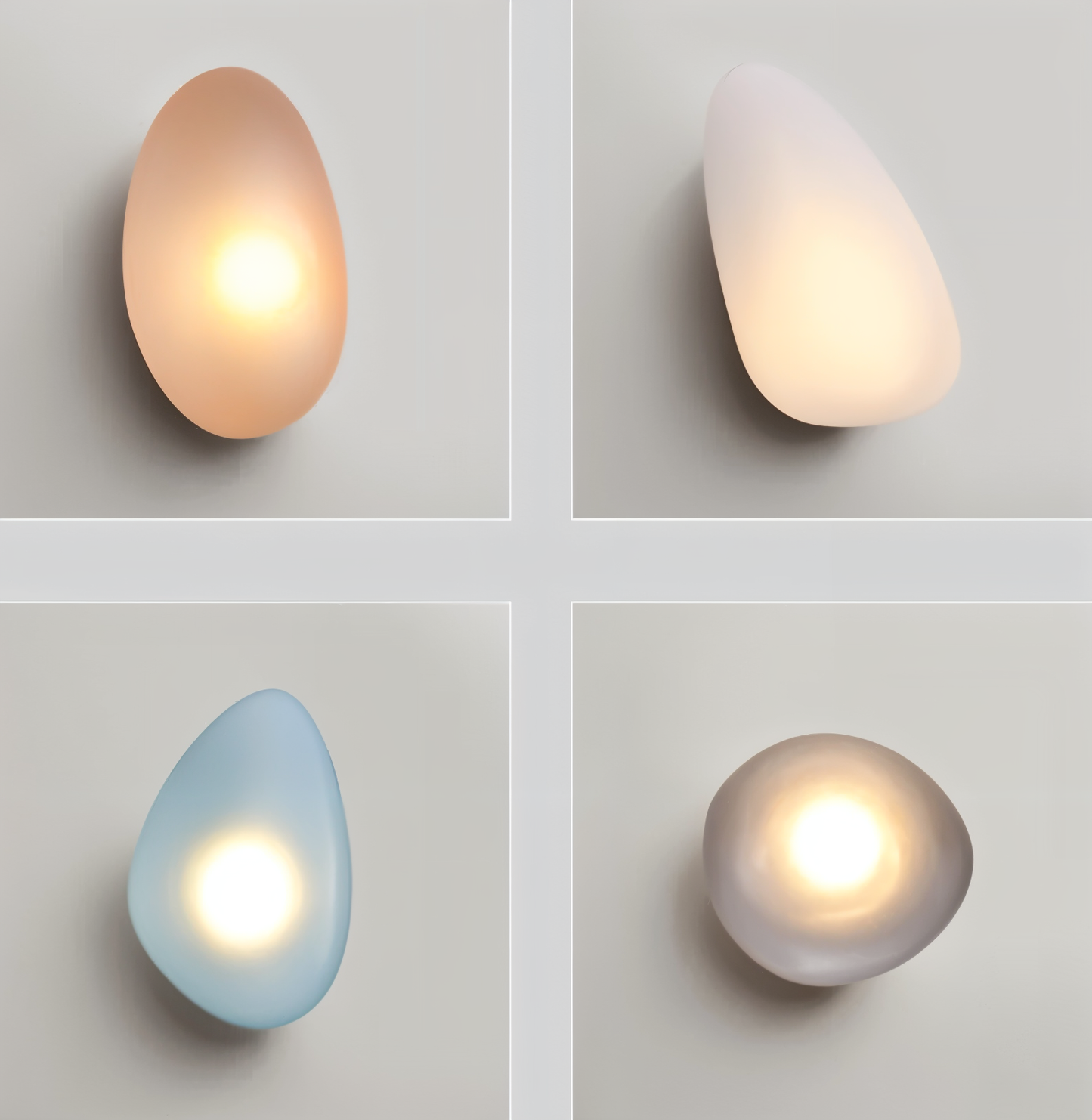 PebbleHue Vägglampa - LED Vägglampa i Glas i Nordisk Stil