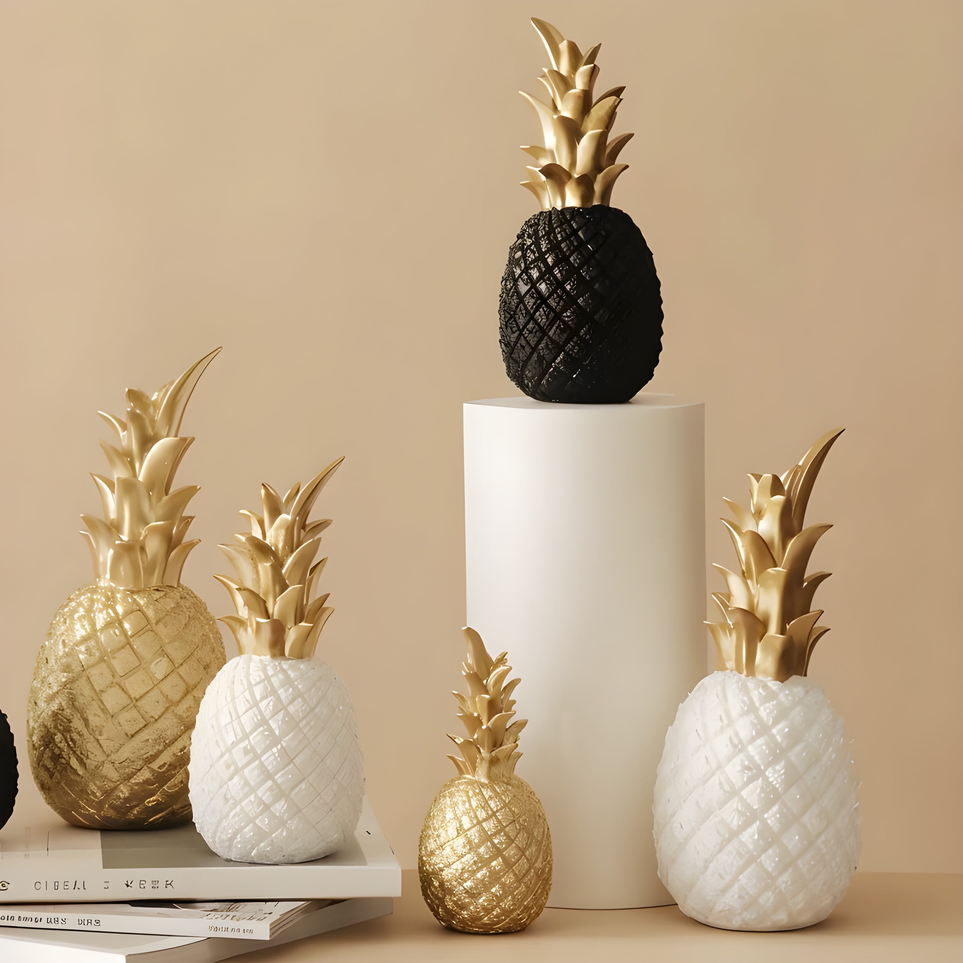 PineGlow Decor - Dekorativ Ananas-Ananas-Vardagsrumsdekor