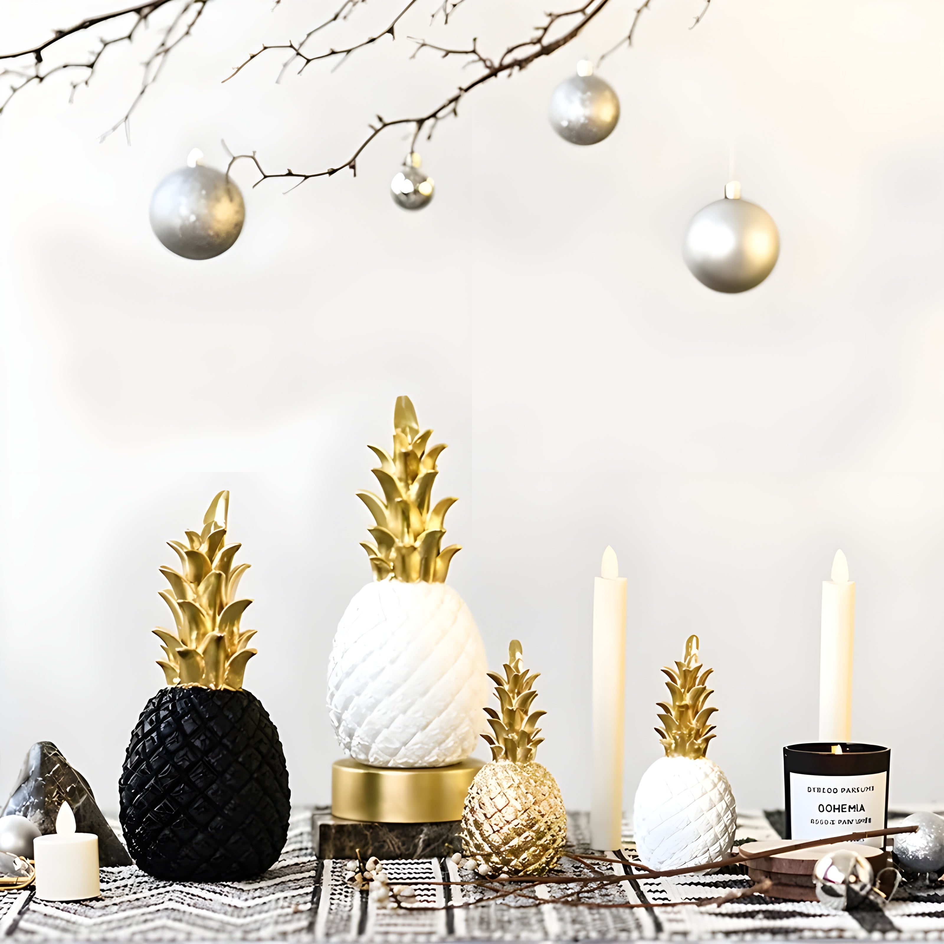 PineGlow Decor - Dekorativ Ananas-Ananas-Vardagsrumsdekor