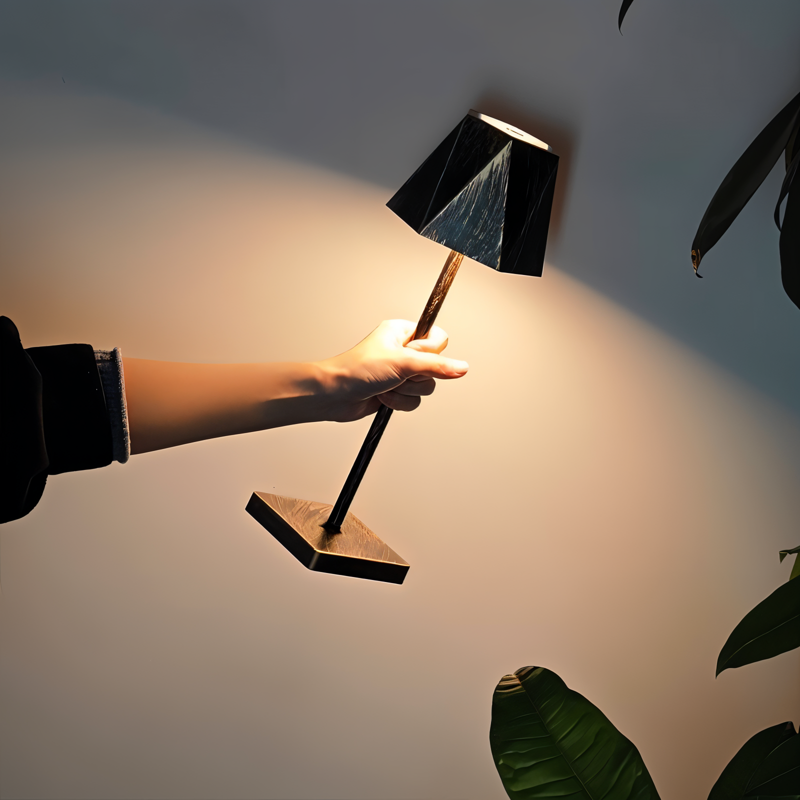 PolyGlow - Bärbar sexkantig LED-bordslampa - Vattentålig och uppladdningsbar